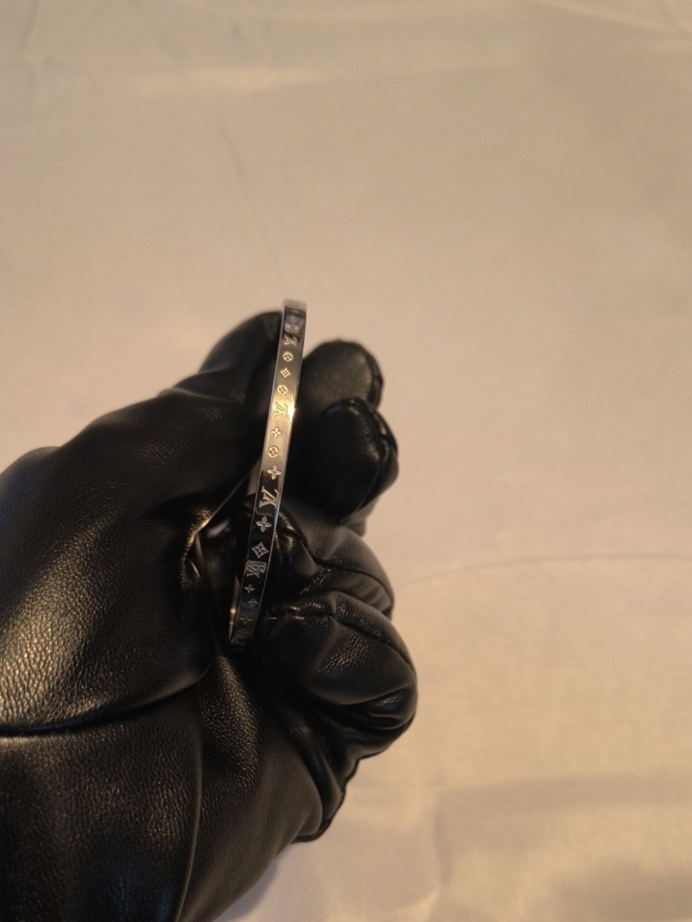 Silver Monogram Snap Closer Bracelet - Picture 4 of 4